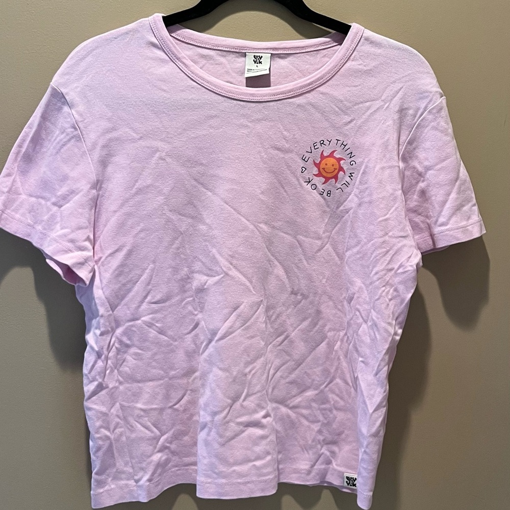 Lucy & Yak Soft Pink Organic Cotton Tee